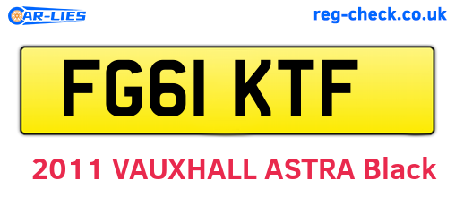 FG61KTF are the vehicle registration plates.