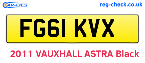 FG61KVX are the vehicle registration plates.