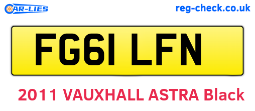 FG61LFN are the vehicle registration plates.