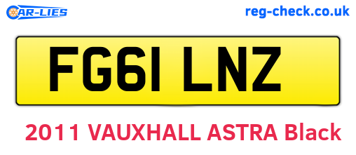 FG61LNZ are the vehicle registration plates.