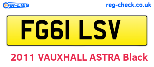 FG61LSV are the vehicle registration plates.
