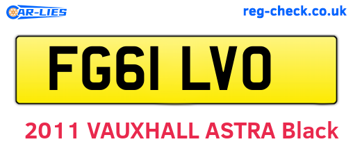FG61LVO are the vehicle registration plates.