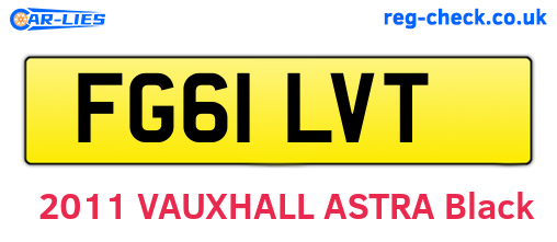 FG61LVT are the vehicle registration plates.