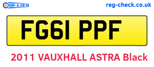 FG61PPF are the vehicle registration plates.