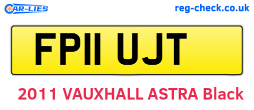 FP11UJT are the vehicle registration plates.