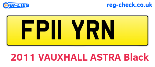 FP11YRN are the vehicle registration plates.