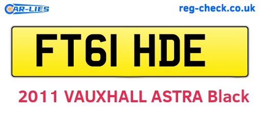 FT61HDE are the vehicle registration plates.