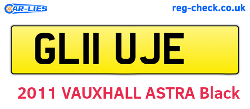 GL11UJE are the vehicle registration plates.
