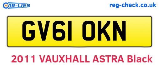 GV61OKN are the vehicle registration plates.