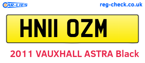 HN11OZM are the vehicle registration plates.