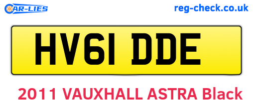 HV61DDE are the vehicle registration plates.