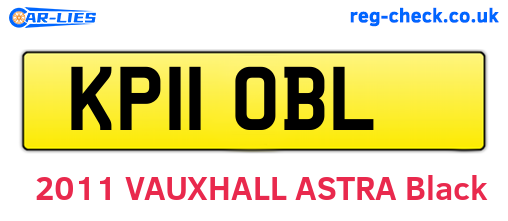 KP11OBL are the vehicle registration plates.