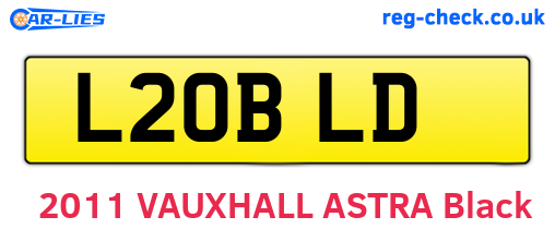 L20BLD are the vehicle registration plates.