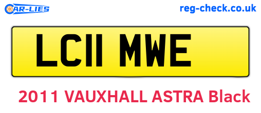LC11MWE are the vehicle registration plates.