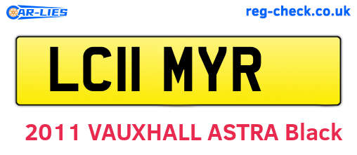 LC11MYR are the vehicle registration plates.