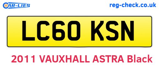 LC60KSN are the vehicle registration plates.