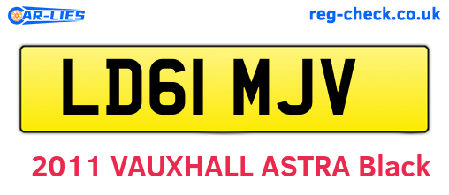 LD61MJV are the vehicle registration plates.
