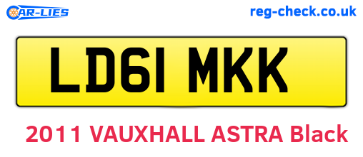 LD61MKK are the vehicle registration plates.