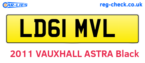 LD61MVL are the vehicle registration plates.