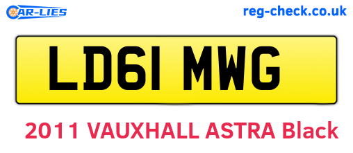 LD61MWG are the vehicle registration plates.