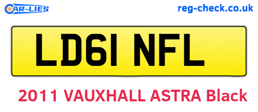 LD61NFL are the vehicle registration plates.
