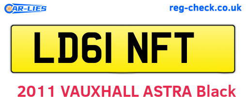 LD61NFT are the vehicle registration plates.