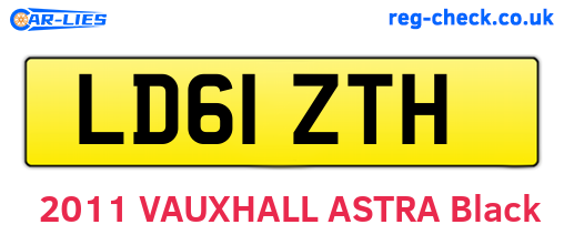 LD61ZTH are the vehicle registration plates.