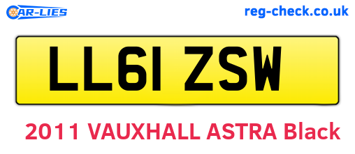 LL61ZSW are the vehicle registration plates.