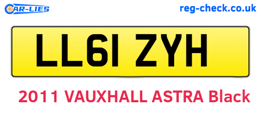 LL61ZYH are the vehicle registration plates.