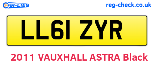 LL61ZYR are the vehicle registration plates.