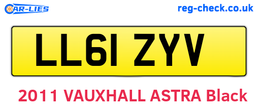 LL61ZYV are the vehicle registration plates.
