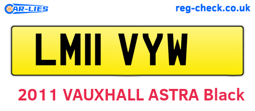 LM11VYW are the vehicle registration plates.