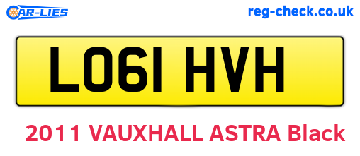 LO61HVH are the vehicle registration plates.