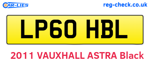 LP60HBL are the vehicle registration plates.