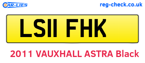 LS11FHK are the vehicle registration plates.