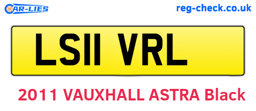 LS11VRL are the vehicle registration plates.