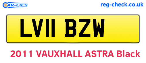 LV11BZW are the vehicle registration plates.