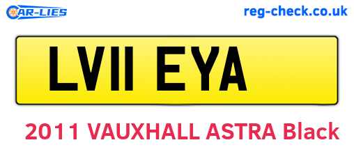 LV11EYA are the vehicle registration plates.