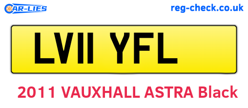LV11YFL are the vehicle registration plates.