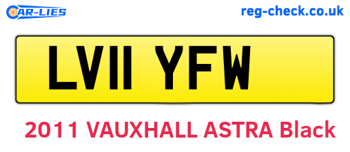 LV11YFW are the vehicle registration plates.