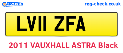 LV11ZFA are the vehicle registration plates.