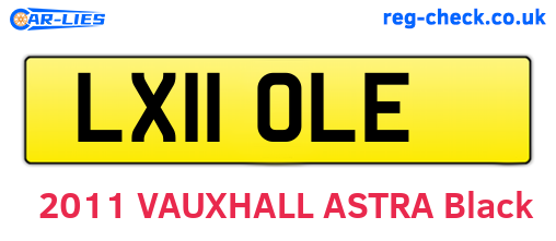 LX11OLE are the vehicle registration plates.