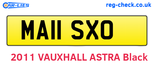 MA11SXO are the vehicle registration plates.