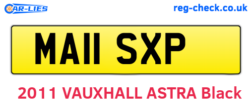 MA11SXP are the vehicle registration plates.