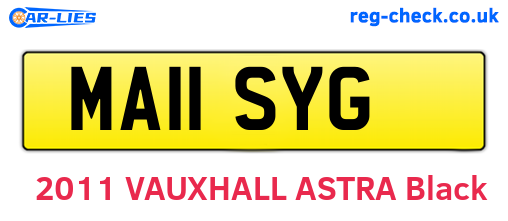 MA11SYG are the vehicle registration plates.