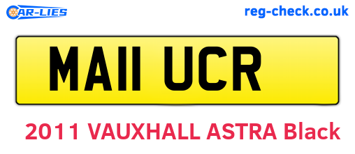 MA11UCR are the vehicle registration plates.
