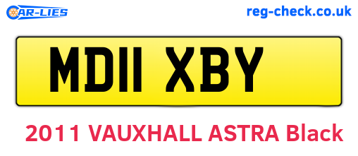 MD11XBY are the vehicle registration plates.