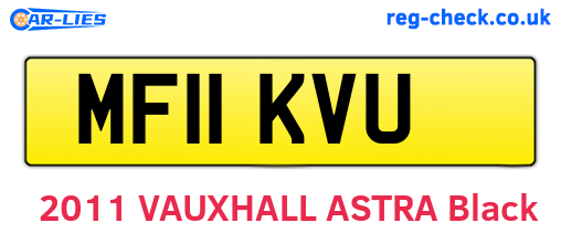 MF11KVU are the vehicle registration plates.