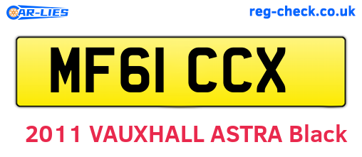 MF61CCX are the vehicle registration plates.