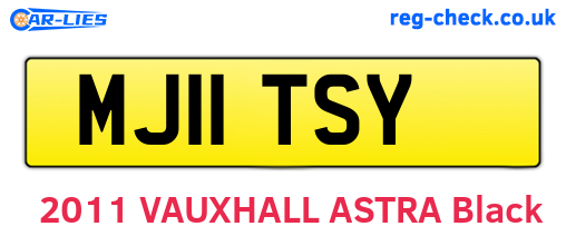 MJ11TSY are the vehicle registration plates.